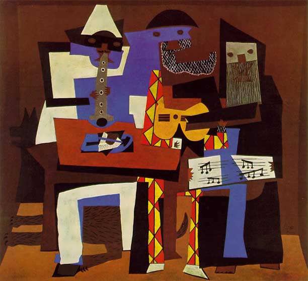 What year did Picasso paint "Three Musicians"?