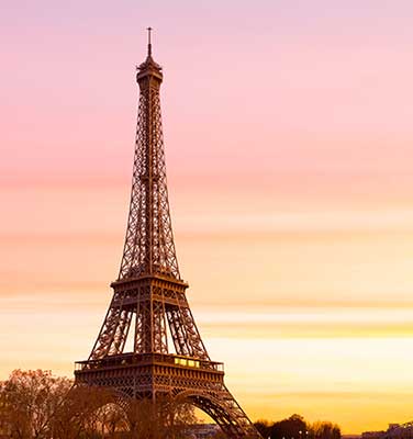 The Eiffel Tower is a famous landmark you’ll find in which city?