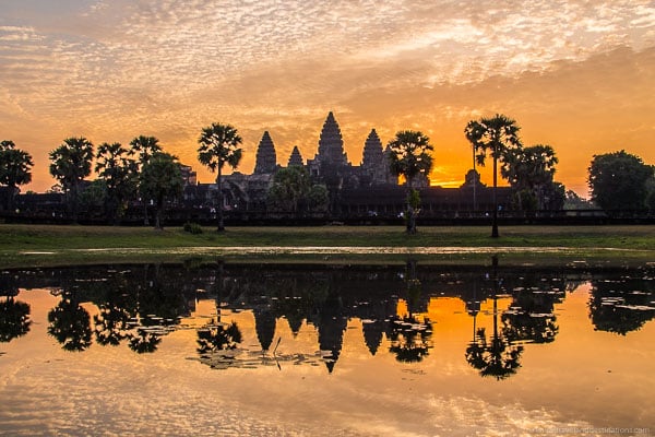In Cambodia, you will find the remains which ancient city?